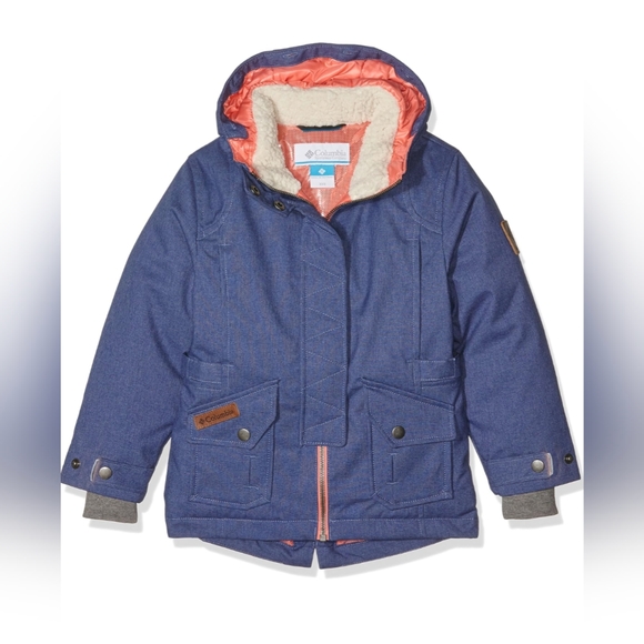 Columbia Boy's Barlow Pass Blue Down Insulated Synthetic Top Jacket XS - Picture 1 of 12